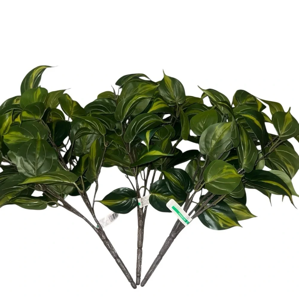 NWT Ashland Greenhouse Series Faux Green Foliage Bushes 3 Piece Discontinued